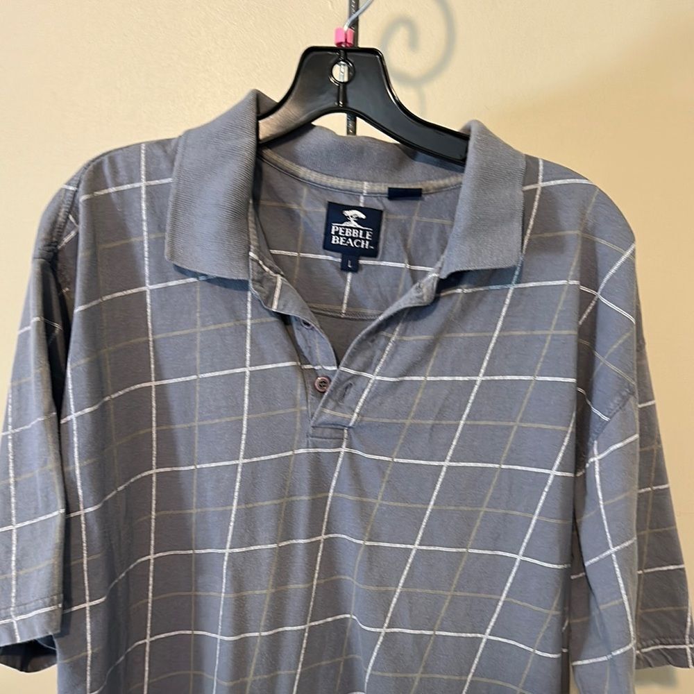 Pebble Beach Men's Gray Golf Polo Shirt   8569